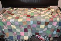 Cross Stitched Quilted Throw