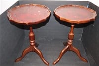 2 Bombay Co. Scalloped Edge Side Tables