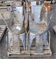 (8) Vintage Metal Chairs