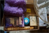 Clock, Candle, Scarf, & Bath Salts