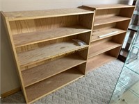 (2) Wooden Shelving Units