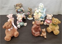 Lot of Bear Figurines & Music Box