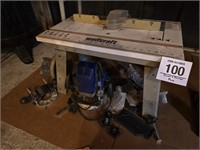 Router bench w/ router & accessories