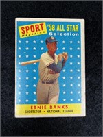 1958 Topps #482 Ernie Banks, Cubs All Star