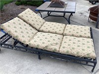 Metal double lounge patio chair