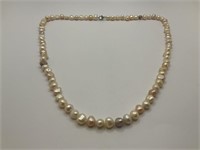Sterling Silver Pearl Necklace 56.3gr TW