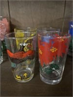 (4) Peanut Butter Style Juice Glasses