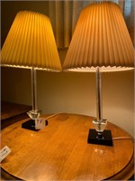 2 Acrylic Base & Stem Lamps