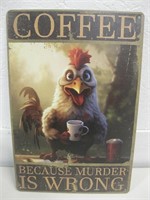 8"x 11.75" Metal Coffee Sign