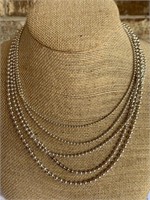 Sterling Silver Milor Five-Strand Necklace