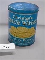 Christie's Cheese Wafers Tin Can - Blue in Colour