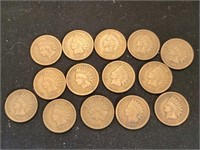 14) Indian head pennies