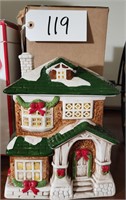 Christmas House Cookie Jar, NIB