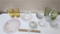Assorted Dishes: Glasses, Bowls, Lidded Dishes,