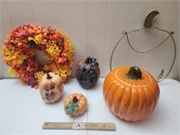 Ceramic Pumpkin Cookie Jar, Decorative Pumpkins, &