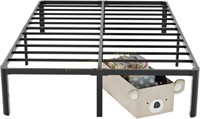 14 Black Metal Queen Bed Frame  No Box Spring