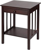 Sort Wise Bamboo Nightstand End Table