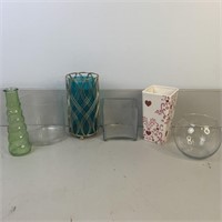 6- Assorted Vases