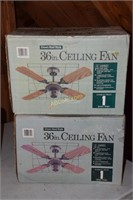 2- Down Rod Style 36" Ceiling Fans