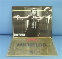 Framed Pulp Fiction & Michelob Beer Posters