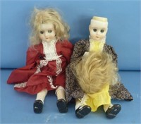 2 Procelain Dolls - One Has Loose Hair