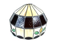 VINTAGE STAINED GLASS LAMP SHADE