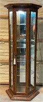 WOOD & GLASS CURIO CABINET