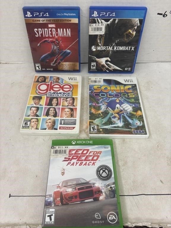 Games PS4, Wii, XBox