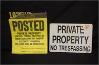 "Private Property" Signs Paper & Plastic