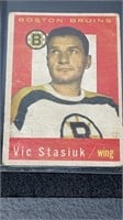 1959-60 Topps #14 VIC Statsiuk Boston Bruins Hocke