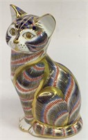 Royal Crown Derby Porcelain Cat Figurine