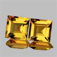 Natural Princess Golden Yellow Citrine Pair(Flawle