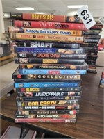 STACK OF DVDS