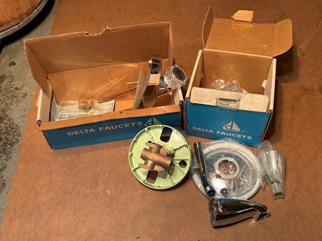 Delta Sink and Shower Faucets in Boxes