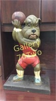 Large wood carved dog sculpture approximately 24