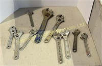 Assorted Crescent Wrenches
