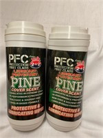 2 bottles of PFC protection cover pine scent wipes