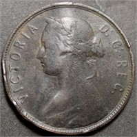 Canada Newfoundland Large Cent 1890  slightly bent