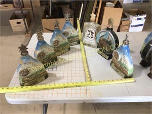 7 Jim Beam commemorative whiskey decanter