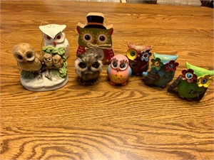 Owl Figurines Love Faith Hope Shaker+