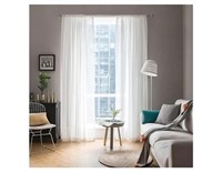 MIULEE White Window Sheer Curtains for Bedroom