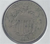 1876 Shield Nickel F