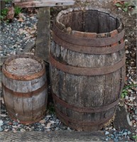 Vintage Wood Barrels set 2