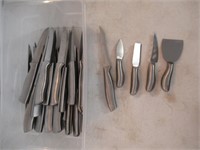 (35) Brushed Nickel Stainless Steel Steak Knives