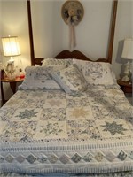 QUILTED BED SPREAD, PILLOW SHAMS, PILLOWS & SKIRT