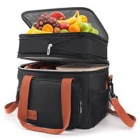 P3301  Cshidworld Lunch Bag 17L Double Deck - Blac