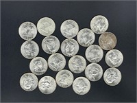 20 - uncirculated silver 50 cent - 1958