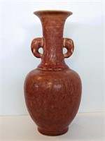 Antique Chinese Red Porcelain Vase 9.75"H