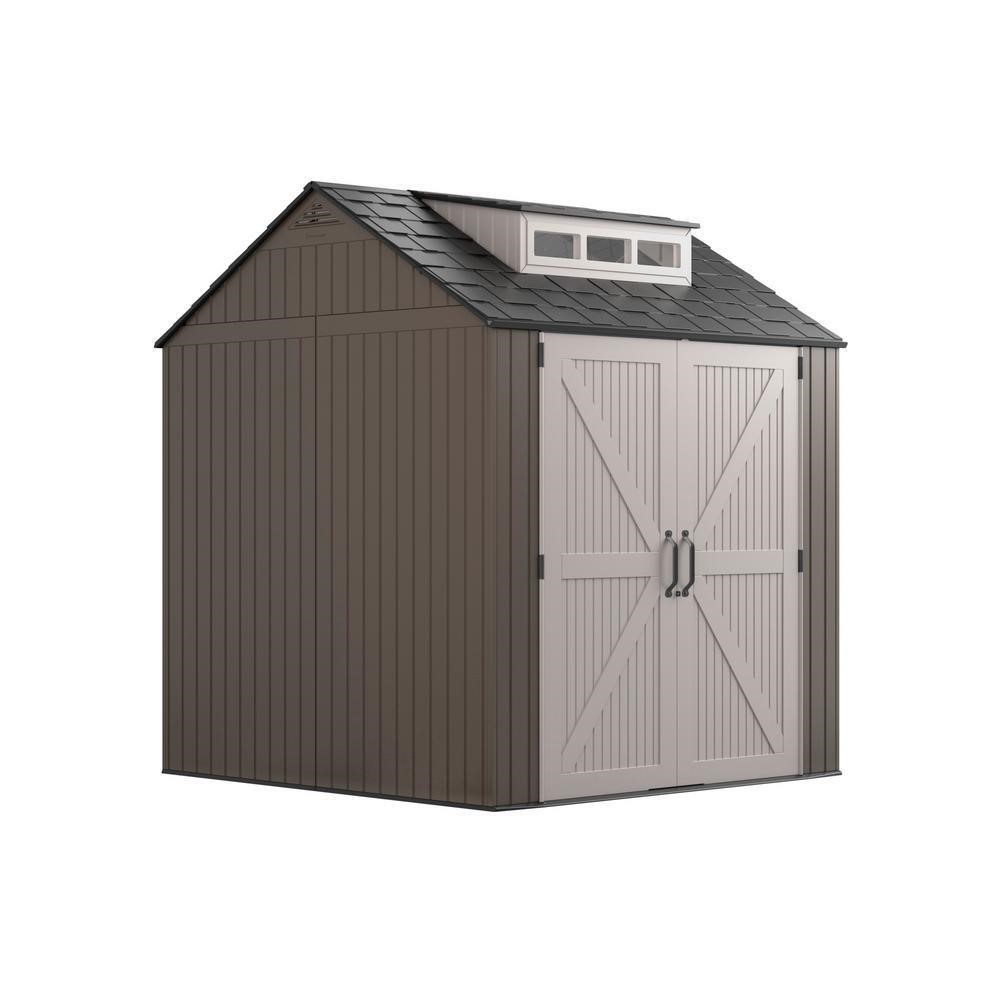 Rubbermaid 7 Ft. X 7 Ft. Storage Shed, Brown