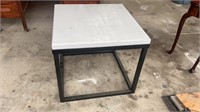 Metal and Wood Lamp Table